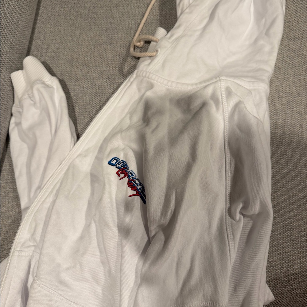 Oner Active White raw lounge zip up